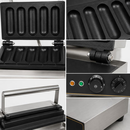 Gurubhai Equipments Commercial Waffle Maker Machine, Electric Belgian Waffle Baker, Professional Waffle Machine for Cafe Bakery Restaurant Food Stall