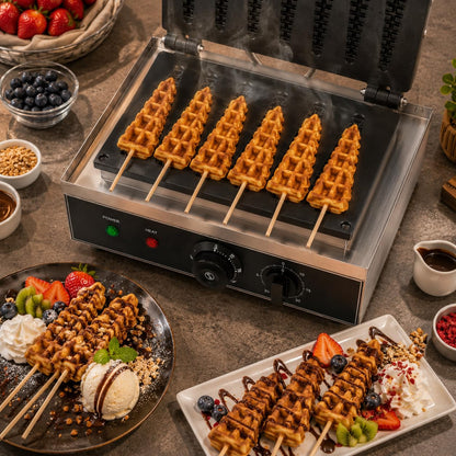 Gurubhai Equipments Commercial Waffle Maker Machine, Electric Belgian Waffle Baker, Professional Waffle Machine for Cafe Bakery Restaurant Food Stall