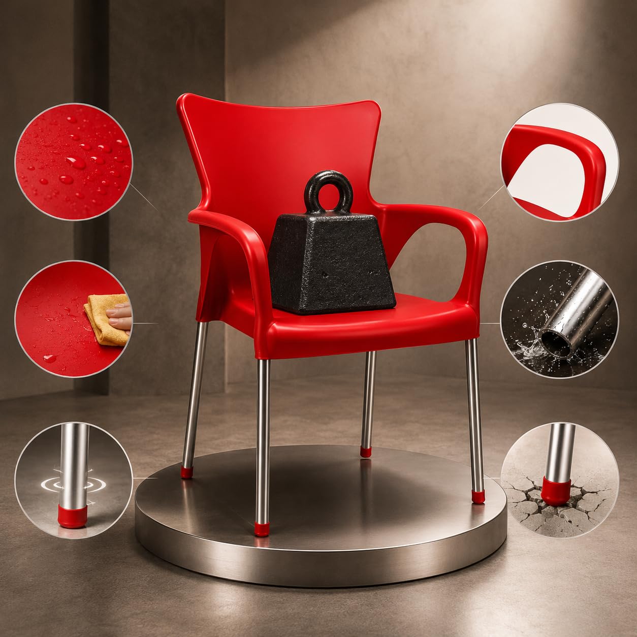 GURUBHAI EQUIPMENTS Dining Chair Restaurant Chair Cafe Chair for Home Dining Room Indoor Outdoor Seating
