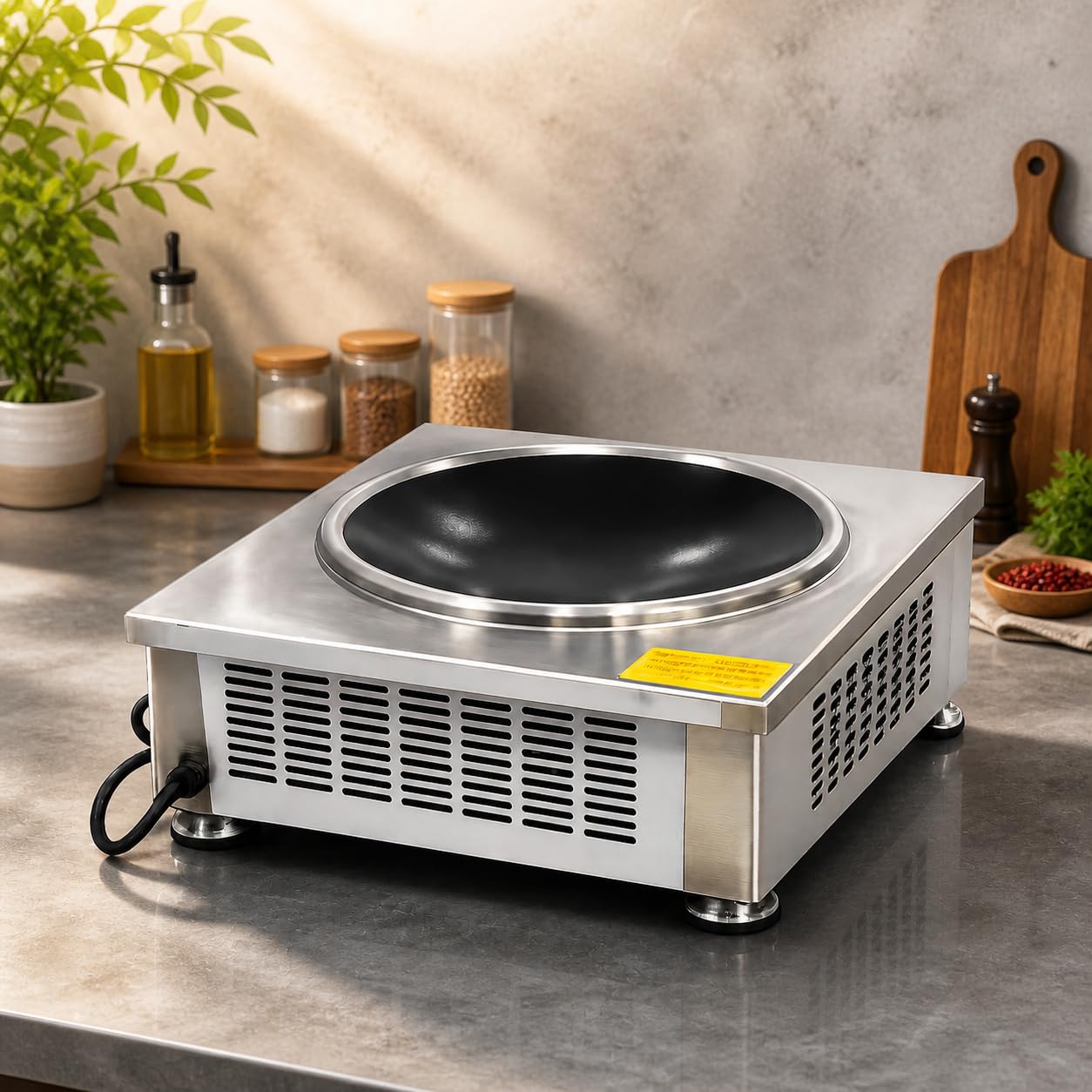 Gurubhai Equipment Commercial Induction Cooktop | Flat Induction Stove with Temperature Control | Heavy Duty Commercial Induction for Restaurant, Hotel & Catering Kitchen
