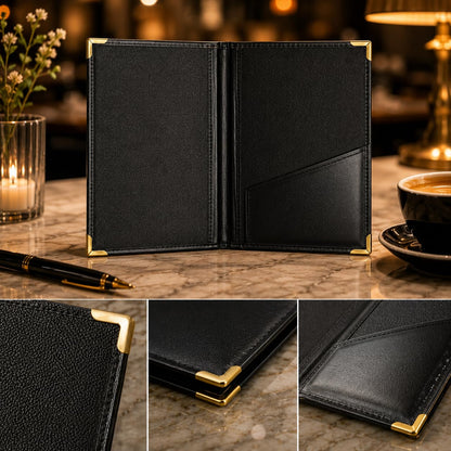 Gurubhai Equipments Bill Folder for Restaurant & Café Receipt Presenter with Thank You Print – Durable Menu & Receipt Holder for Hotels, Dine-In & Billing
