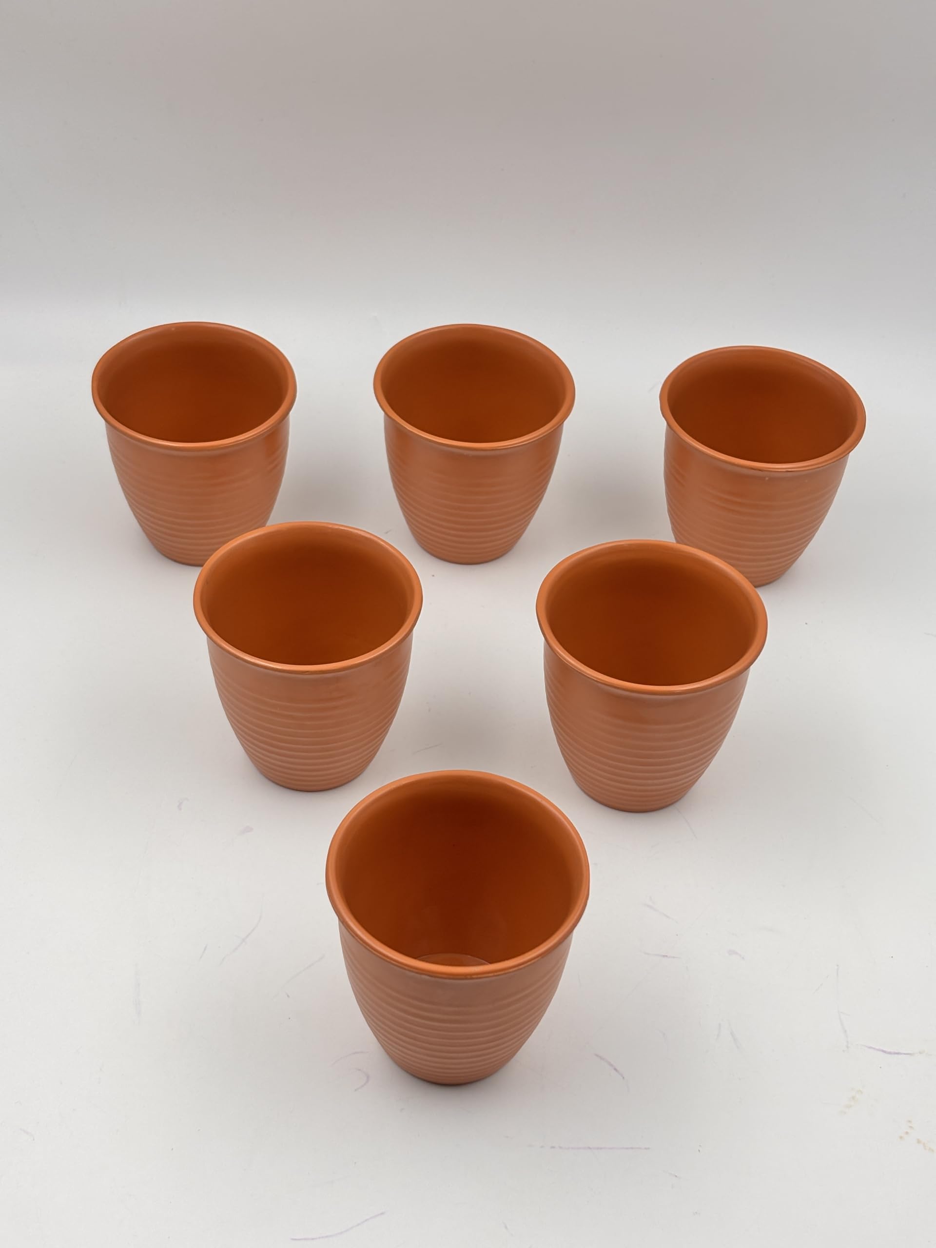 GURUBHAI EQUIPMENTS Melamine Tea Kullad – Set of 6 | Water Kullad | Traditional Chai Cups (160 ml) – Unbreakable, Microwave-Safe & Reusable Chai Glasses for Home, Cafés & Tea Stalls