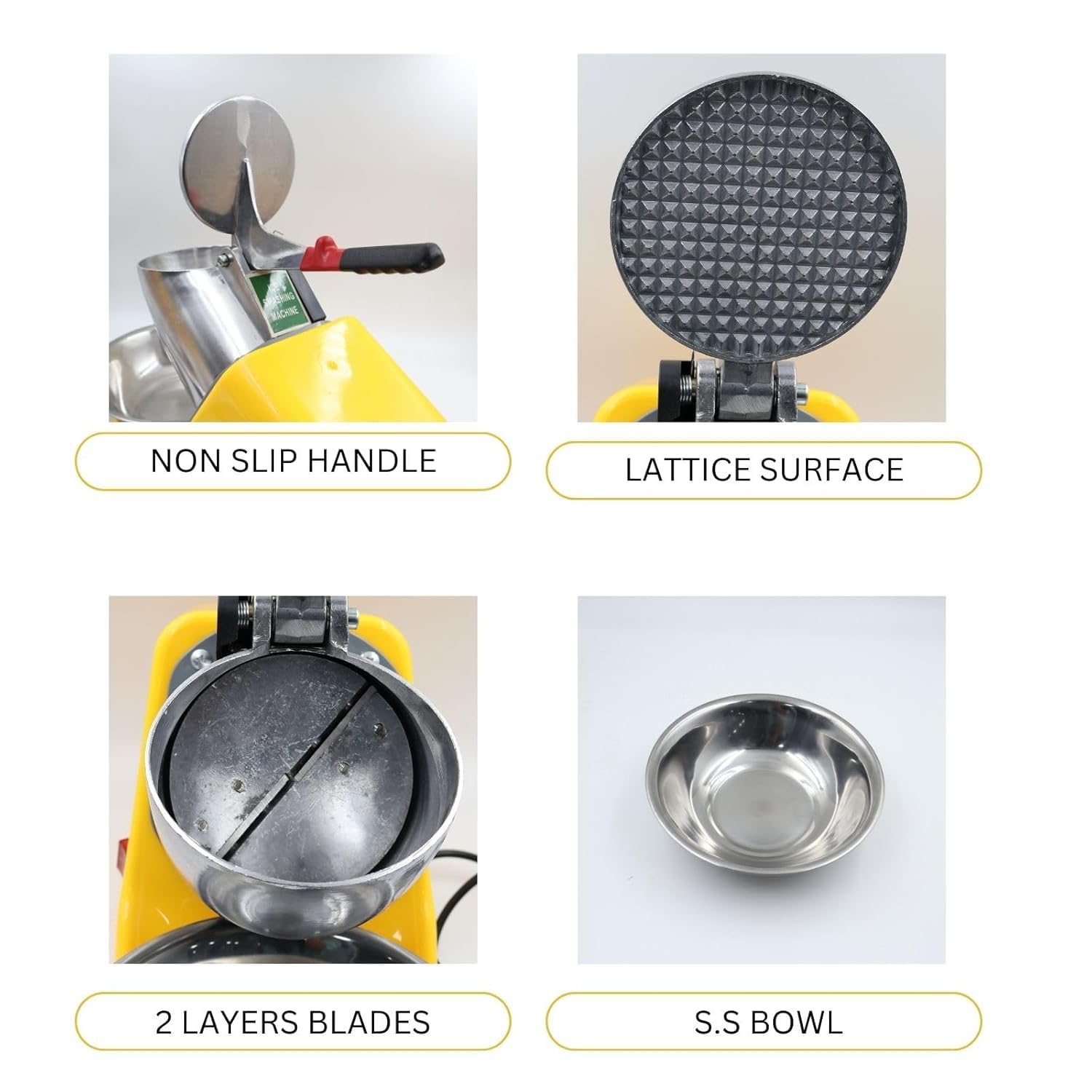 Gurubhai Equipments Commercial Heavy Duty Gola Machine | Electric Ice Shaver & Ice Crusher | Snow Cone Maker for Juice Shop, Restaurant, Café