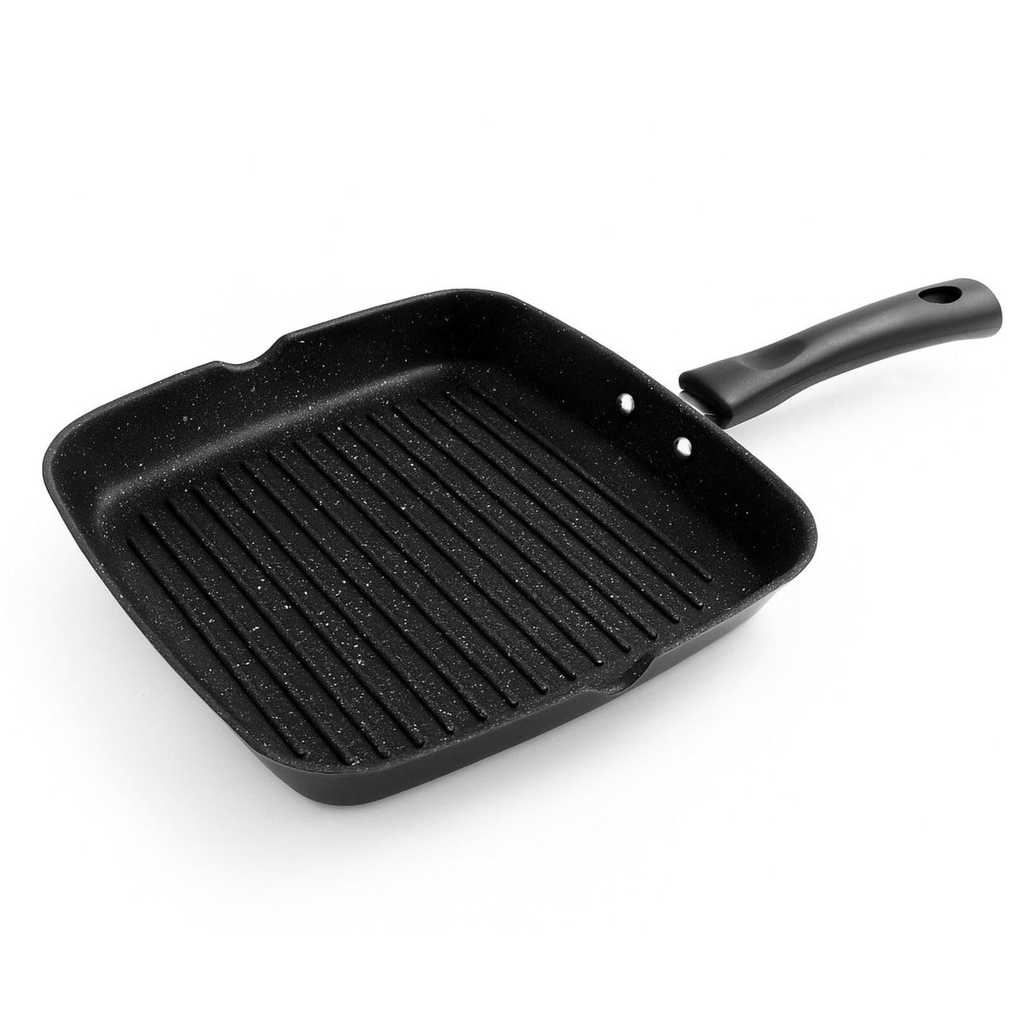 GURUBHAI EQUIPMENTS Non-Stick Aluminium Grill Pan | Square Grill Pan for Gas & Induction | Ridged Grilling Pan for Steak, Paneer Tikka, Veggies | Low Oil Cooking Cookware