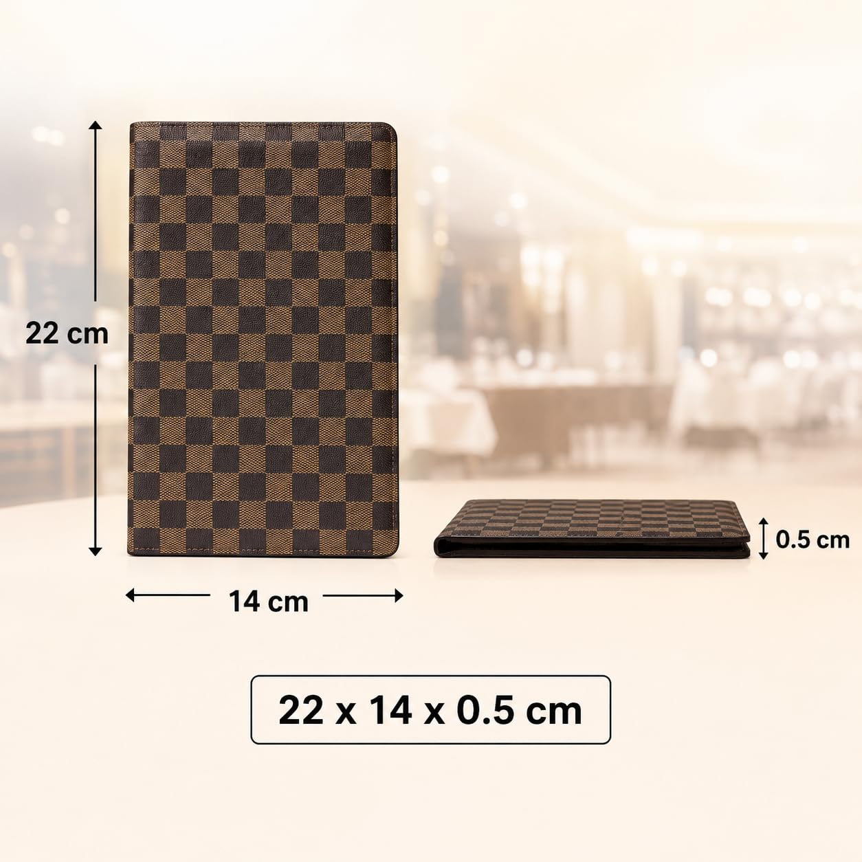 Gurubhai Equipments PU Leather Restaurant Menu Folder – Set of 3 | Durable Menu Covers with Transparent Sleeves | Professional Menu Holder for Hotels, Cafes, Bars & Restaurants