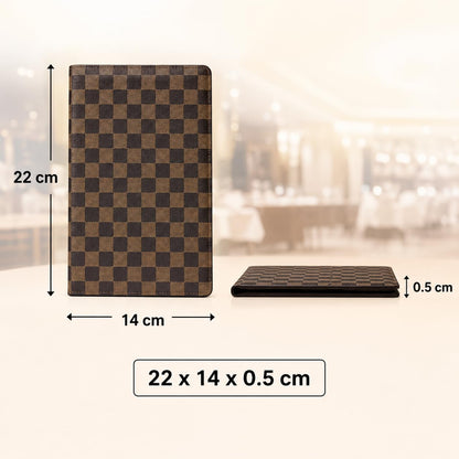 Gurubhai Equipments PU Leather Restaurant Menu Folder – Set of 3 | Durable Menu Covers with Transparent Sleeves | Professional Menu Holder for Hotels, Cafes, Bars & Restaurants