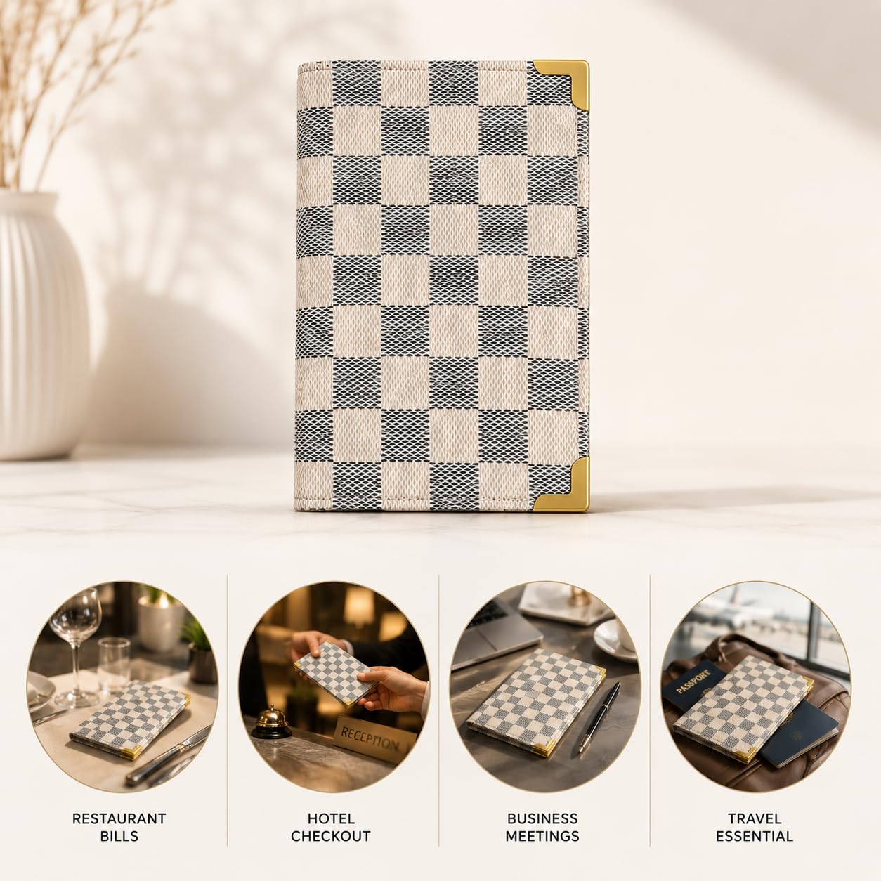 Gurubhai Equipments Bill Folder for Restaurant & Café Receipt Presenter with Thank You Print – Durable Menu & Receipt Holder for Hotels, Dine-in & Billing