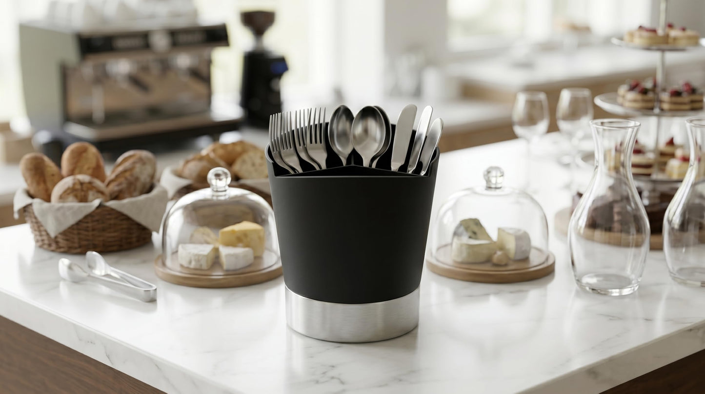 Gurubhai Equipments Drinking Straw Holder Organizer Desktop Straw Storage Box for Spoon Stirrer Straw Stick Tableware Storage for Cafe Milk Tea Shop Restaurant Counter