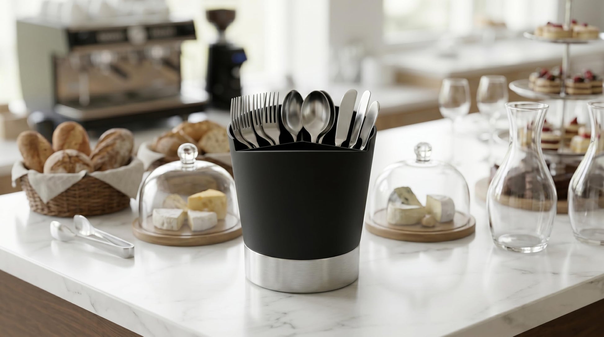 Gurubhai Equipments Drinking Straw Holder Organizer Desktop Straw Storage Box for Spoon Stirrer Straw Stick Tableware Storage for Cafe Milk Tea Shop Restaurant Counter