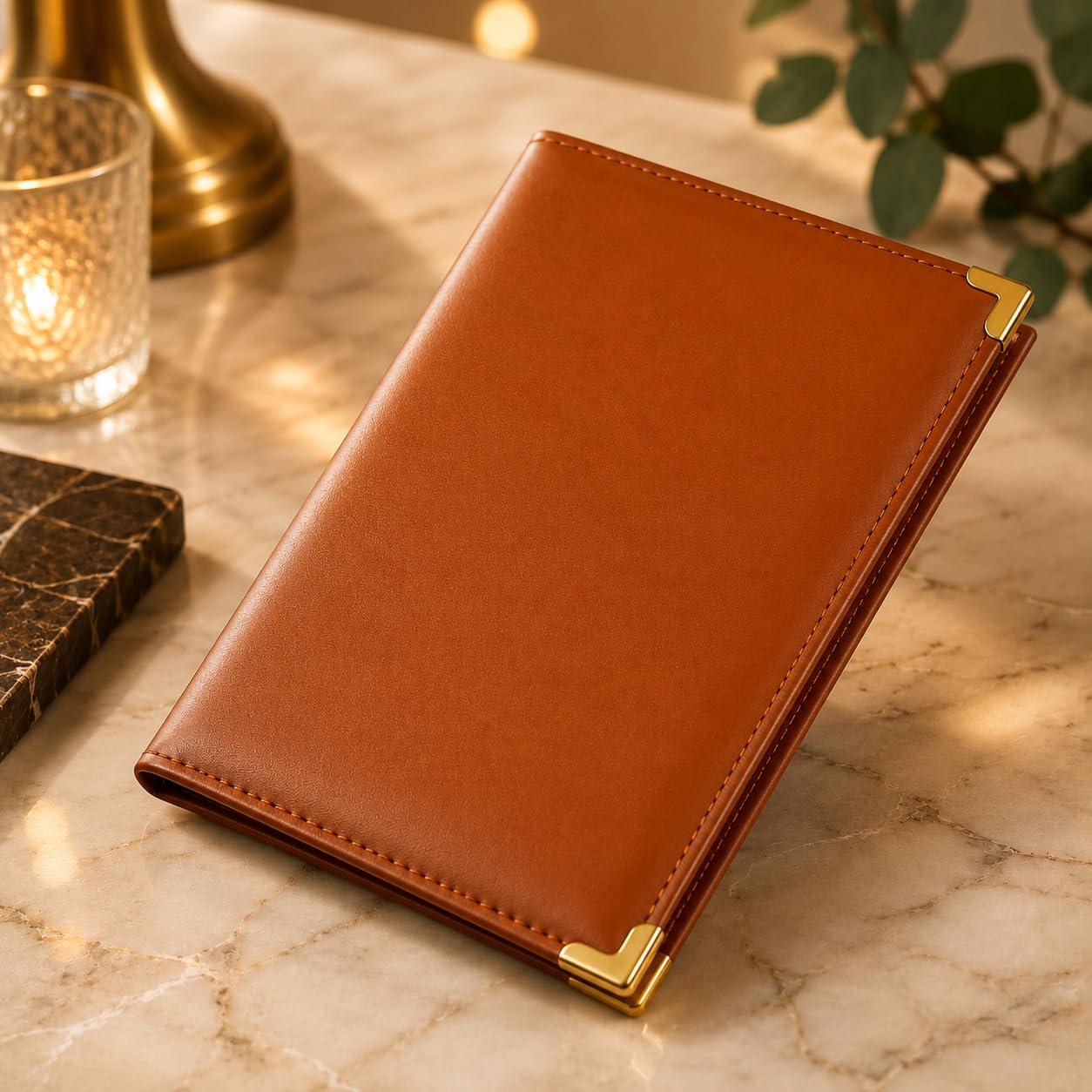 Gurubhai Equipments Bill Folder for Restaurant & Café Receipt Presenter with Thank You Print – Durable Menu & Receipt Holder for Hotels, Dine-in & Billing