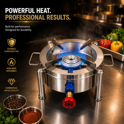 Gurubhai Equipments Round Catering Burner Heavy Duty LPG Gas Stove