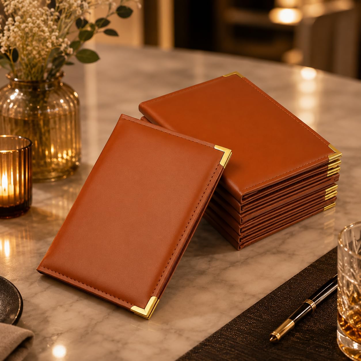 Gurubhai Equipments Bill Folder for Restaurant & Café Receipt Presenter with Thank You Print – Durable Menu & Receipt Holder for Hotels, Dine-In & Billing