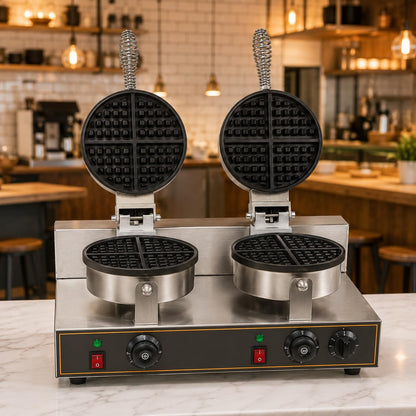 Gurubhai Equipments Commercial Waffle Maker Machine, Electric Belgian Waffle Baker, Professional Waffle Machine for Cafe Bakery Restaurant Food Stall