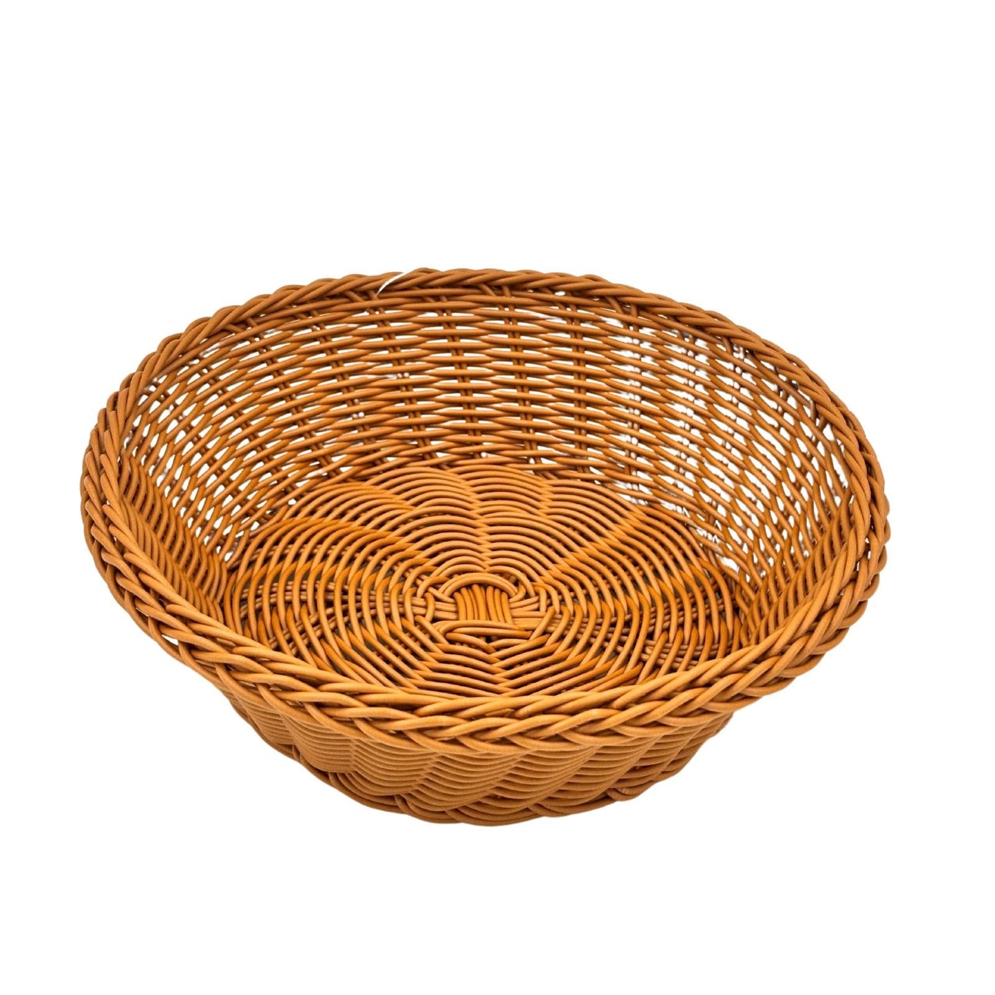 Gurubhai Equipments Round Roti Basket Set of 6 |Bread Basket |Woven Plastic Serving Baskets for Snacks, Chapati, Bakery Items & More | Durable & Easy-to-Clean for Home, Café & Restaurant Use, Brown