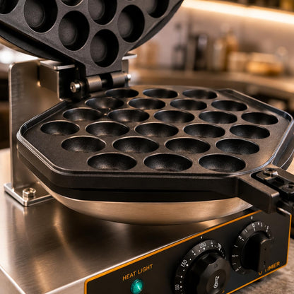 Gurubhai Equipments Bubble Waffle Machine, Commercial Electric Egg Waffle Maker, Hong Kong Style Bubble Waffle Baker for Cafe Restaurant