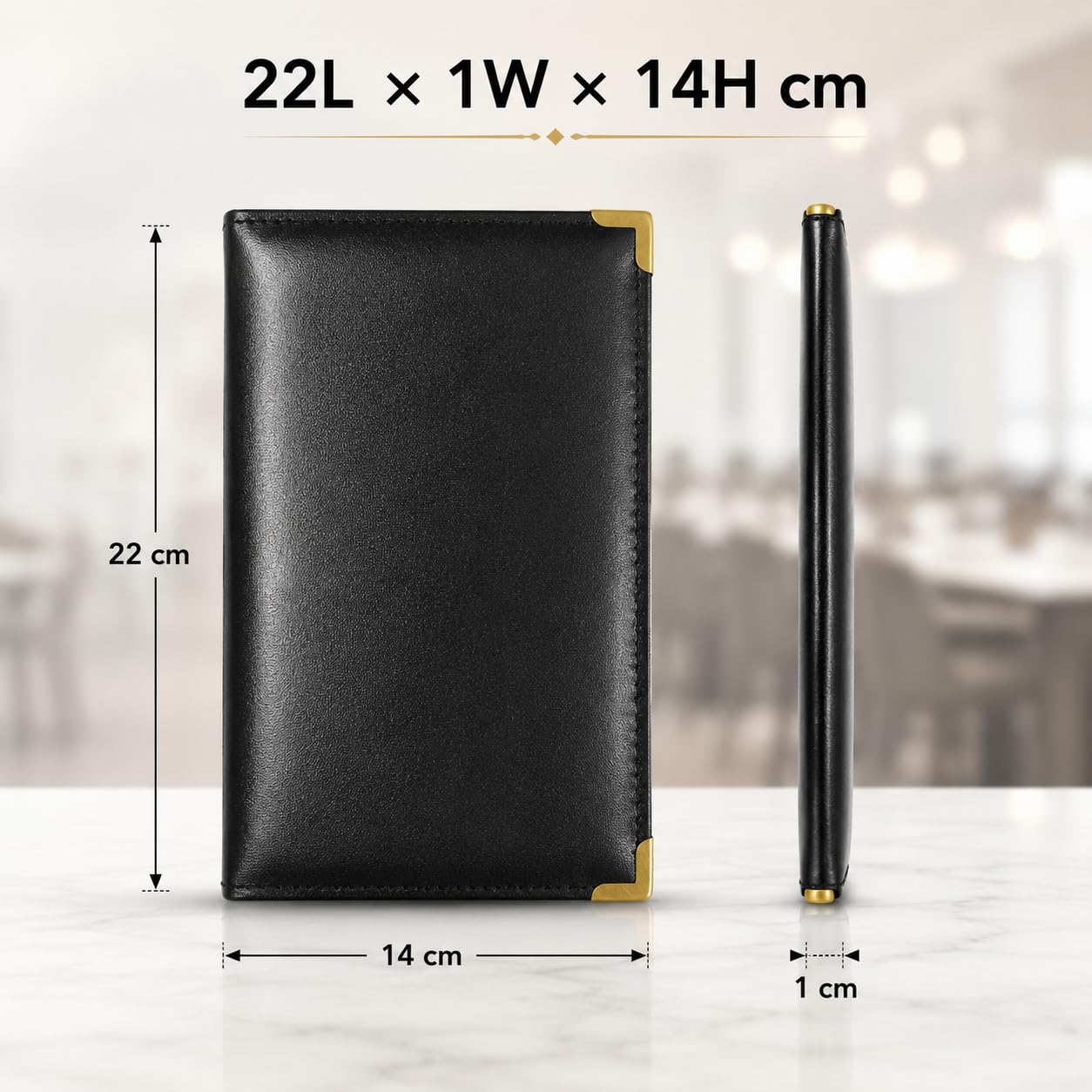 Gurubhai Equipments Bill Folder for Restaurant & Café Receipt Presenter with Thank You Print – Durable Menu & Receipt Holder for Hotels, Dine-In & Billing