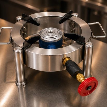 Gurubhai Equipments Round Catering Burner Heavy Duty LPG Gas Stove