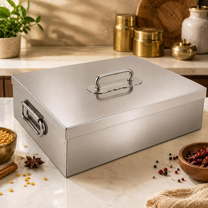 GURUBHAI EQUIPMENTS Stainless Steel Masala Peti | Compartments Spice Box | Masala Container | Spice Box for Kitchen, Restaurant & Hotel use