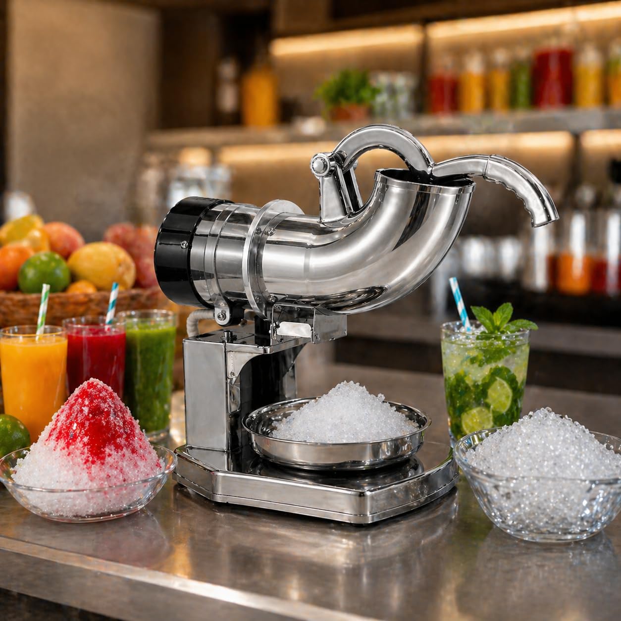 Gurubhai Equipments Commercial Heavy Duty Gola Machine | Electric Ice Shaver & Ice Crusher | Snow Cone Maker for Juice Shop, Restaurant, Café