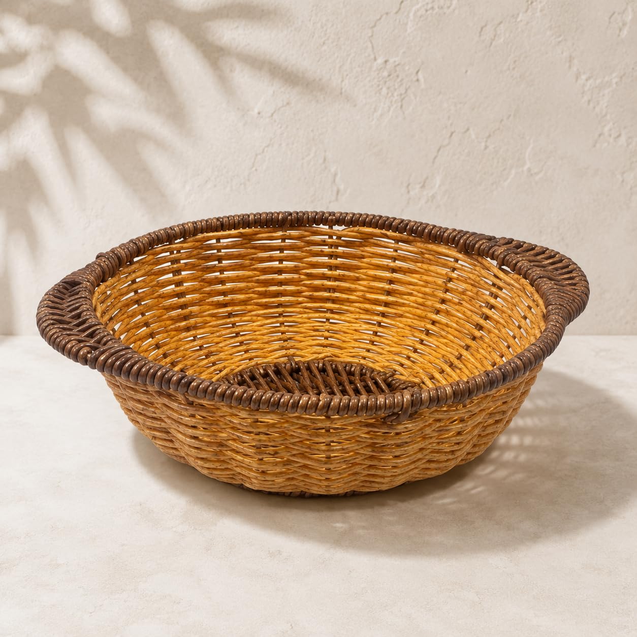 Gurubhai Equipments Wicker Basket with Handle, Handwoven Storage and Carry Basket for Home, Kitchen, Laundry and Gift Hampers