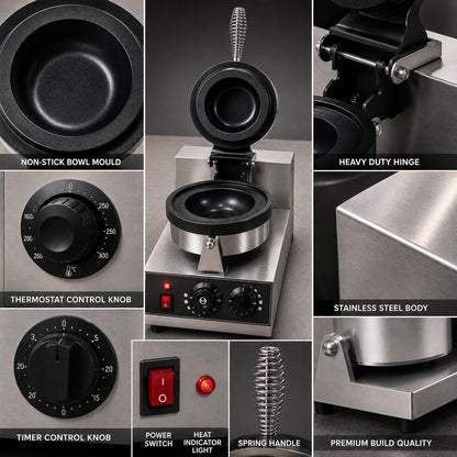 Gurubhai Equipments Burger Press Maker Machine, Commercial Hamburger Patty Press, Heavy Duty Patty Mould Maker for Restaurant Cafe Kitchen
