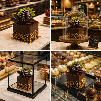 GURUBHAI EQUIPMENTS Artificial Mini Pastry Cake Set of 3 | Fake Cake & Dessert Display Props | Realistic Food Models for Photography, Bakery Showcase, Home Decor