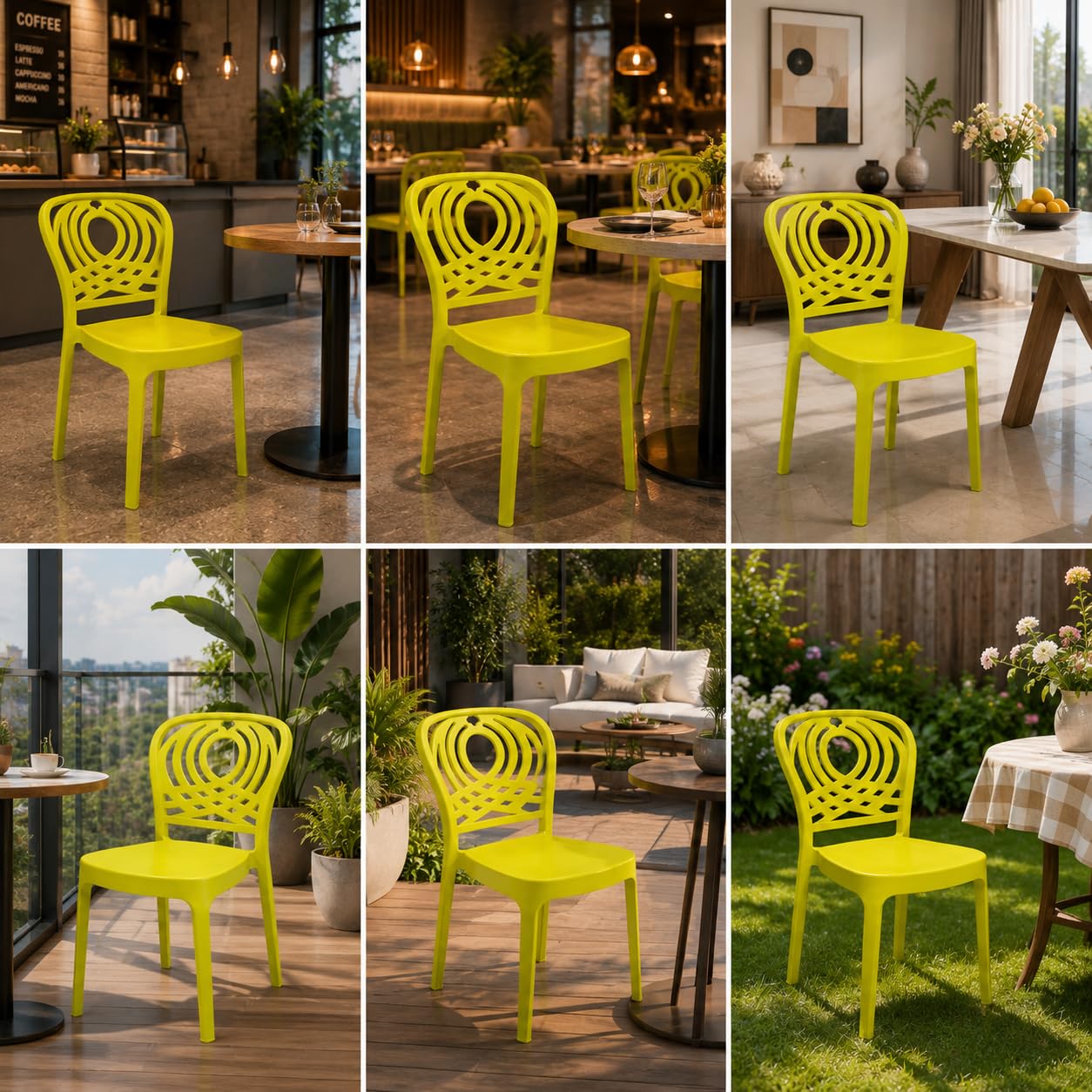 GURUBHAI EQUIPMENTS Dining Chair Restaurant Chair Cafe Chair for Home Dining Room Indoor Outdoor Seating