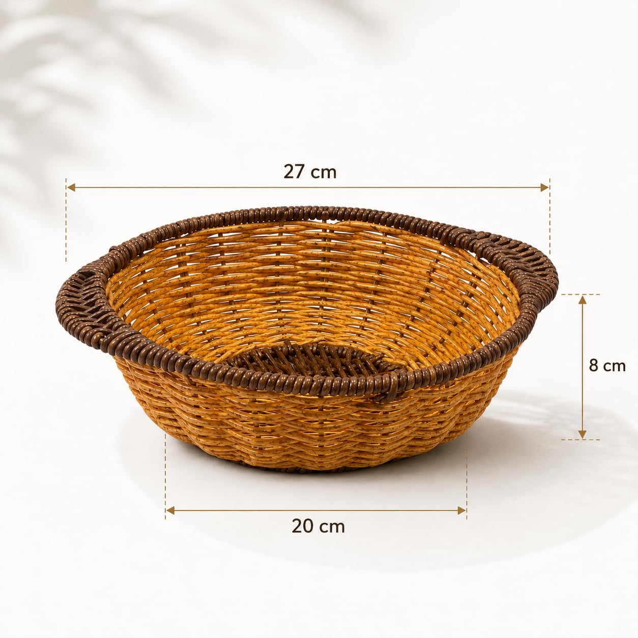 Gurubhai Equipments Wicker Basket with Handle, Handwoven Storage and Carry Basket for Home, Kitchen, Laundry and Gift Hampers (4)