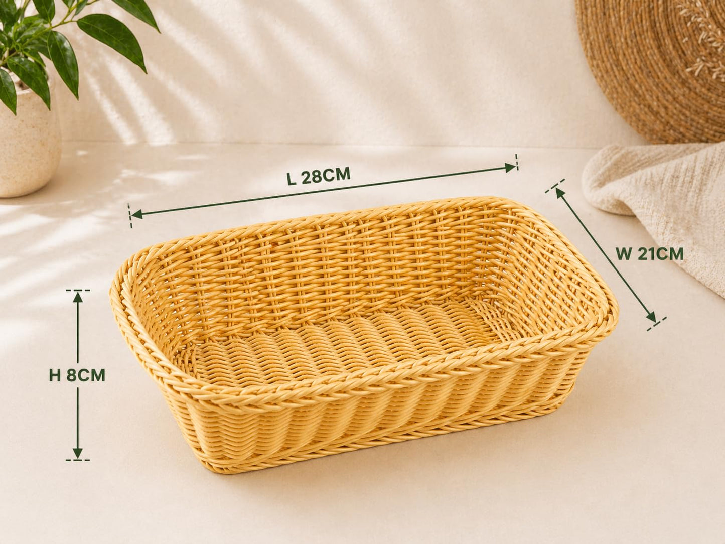 Gurubhai Equipments Rattan-Style Bread & Roti Basket – Set of 6 | Oval Woven Serving Basket for Snacks, Bakery Items, Chapati & More | Lightweight & Easy-to-Clean for Homes, Cafés & Restaurants