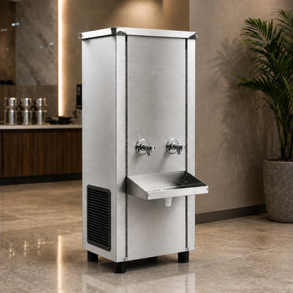 Gurubhai Equipments 60L Stainless Steel Water Cooler | Commercial Drinking Water Cooler Machine | Heavy Duty Electric Water Cooler for Office, School & Restaurant