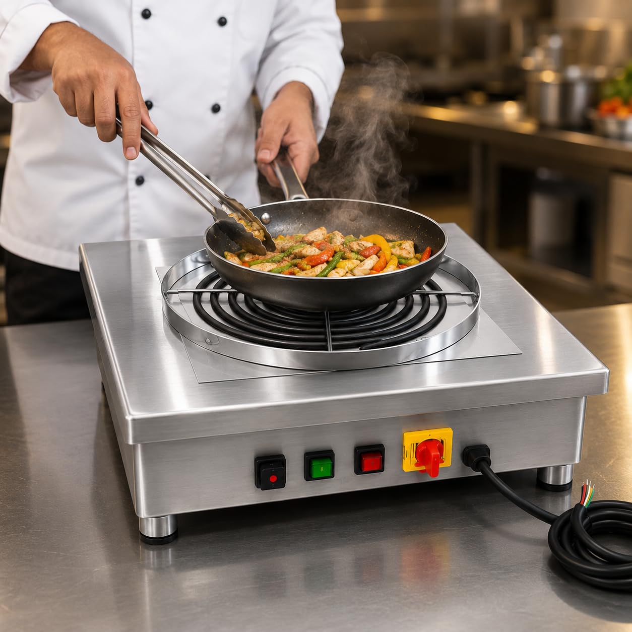 Gurubhai Equipment Commercial Induction Cooktop | Induction Stove with Temperature Control | Heavy Duty Induction Cooker for Restaurant, Hotel & Catering Kitchen