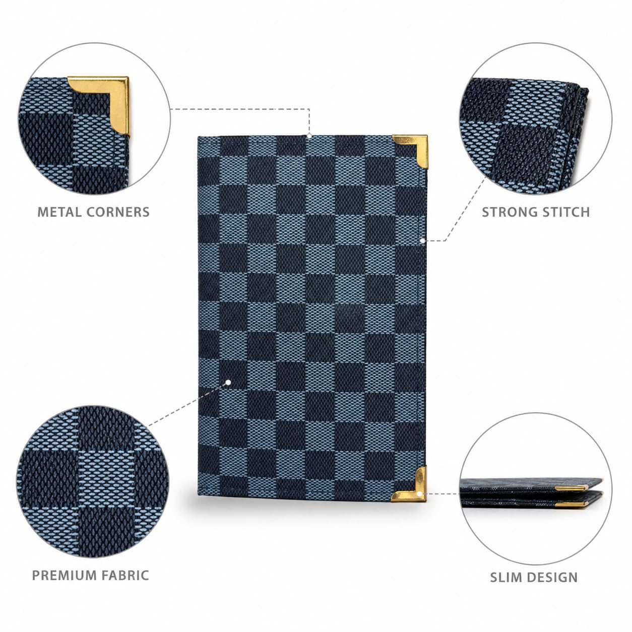 Gurubhai Equipments Bill Folder for Restaurant & Café Receipt Presenter with Thank You Print – Durable Menu & Receipt Holder for Hotels, Dine-in & Billing (BF-HVY-BLU-22-S6)