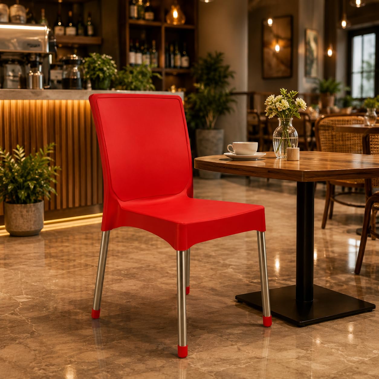 GURUBHAI EQUIPMENTS Dining Chair Restaurant Chair Cafe Chair for Home Dining Room Indoor Outdoor Seating