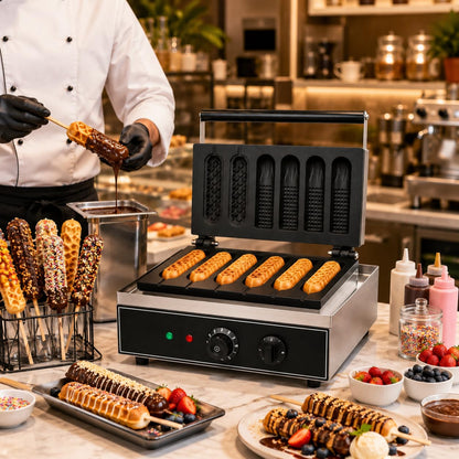 Gurubhai Equipments Commercial Waffle Maker Machine, Electric Belgian Waffle Baker, Professional Waffle Machine for Cafe Bakery Restaurant Food Stall