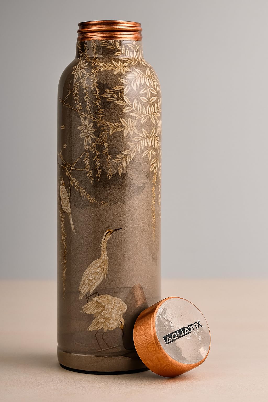 GURUBHAI EQUIPMENTS Water Bottle – Bottle With Floral Design for Ayurvedic Benefits | Bottle for Health, Yoga & Daily Hydration