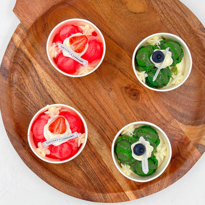 GURUBHAI EQUIPMENTS Artificial Ice Cream Dessert Cups Set of 4 | Realistic Fake Sundae Model with Toppings | Fake Food Products for Shops, Photography, Events & Home Decor