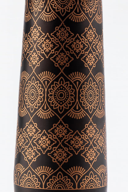 GURUBHAI EQUIPMENTS Water Bottle – Bottle With Floral Design for Ayurvedic Benefits | Bottle for Health, Yoga & Daily Hydration