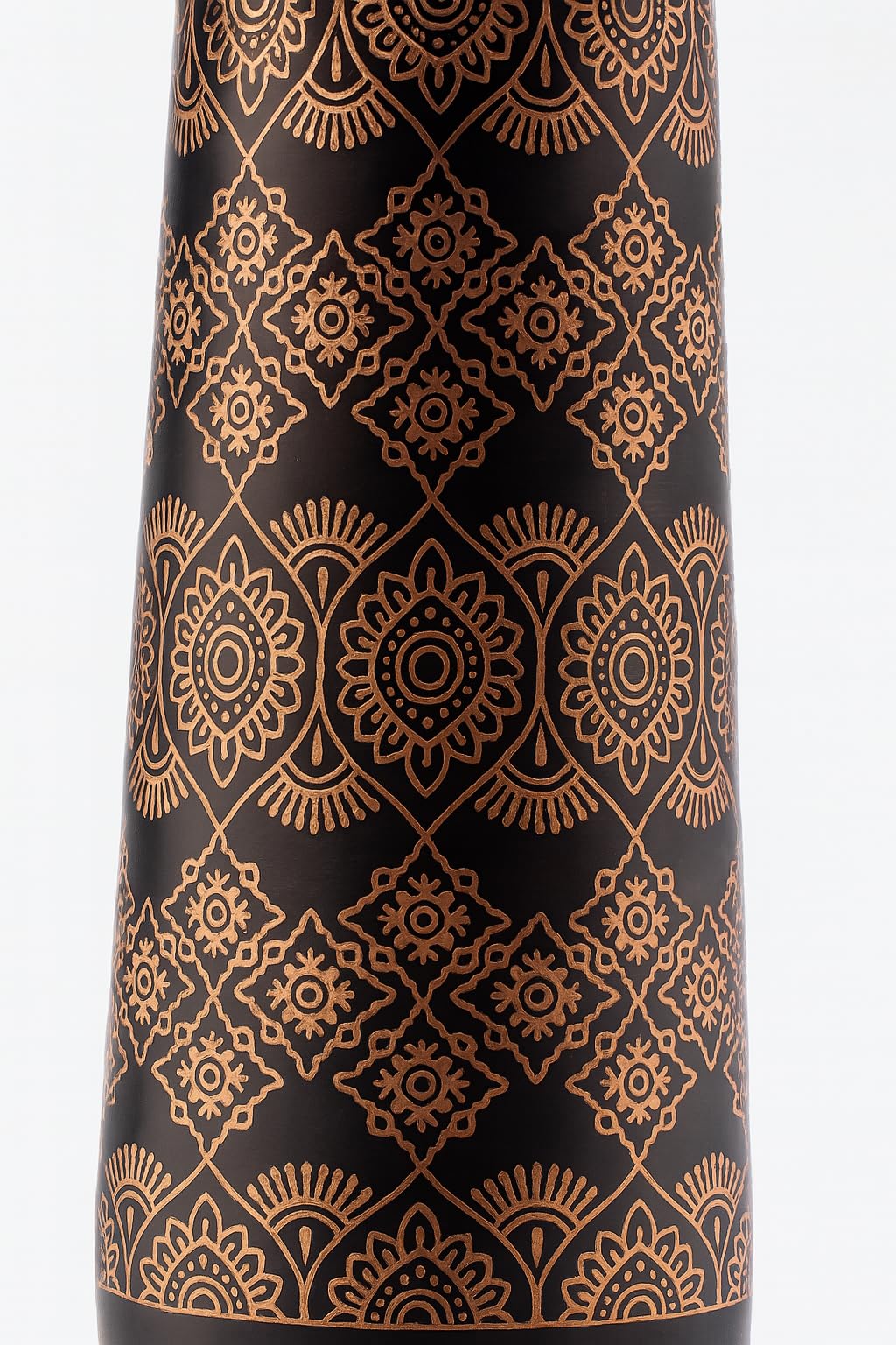 GURUBHAI EQUIPMENTS Copper Water Bottle – 1L Pure Copper with Floral Design for Ayurvedic Benefits, Health, Yoga & Daily Hydration