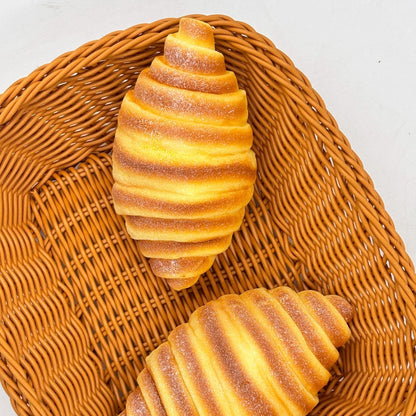 GURUBHAI EQUIPMENTS Artificial Croissant Bread Set of 2 – Realistic Fake French Pastry Display for Bakery, Restaurant, Home Décor & Photography | Non-Edible Food Prop