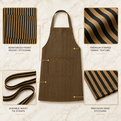 GURUBHAI EQUIPMENTS Chef Apron with Front Pocket | Kitchen Apron for Men & Women | Durable Cooking, Baking & BBQ Apron for Home, Restaurant & Café Use