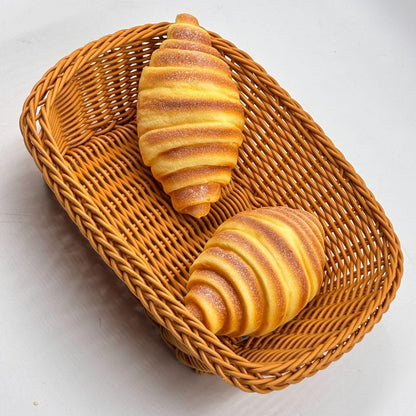 GURUBHAI EQUIPMENTS Artificial Croissant Bread Set of 2 – Realistic Fake French Pastry Display for Bakery, Restaurant, Home Décor & Photography | Non-Edible Food Prop