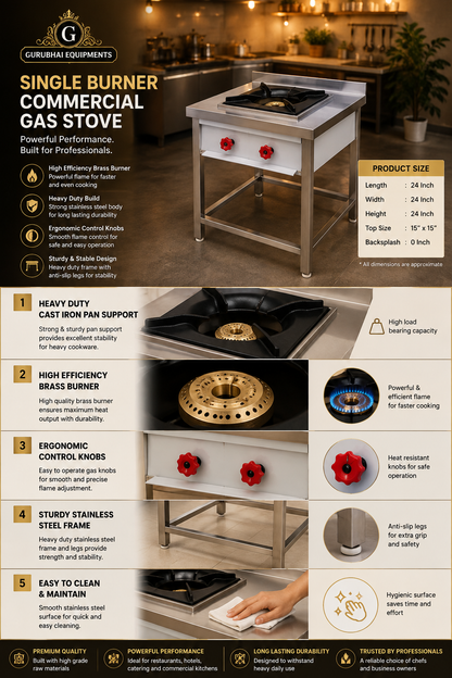 Single-Burner Stock Pot Bhatti Stove – 24 × 24 × 24 - product view 5