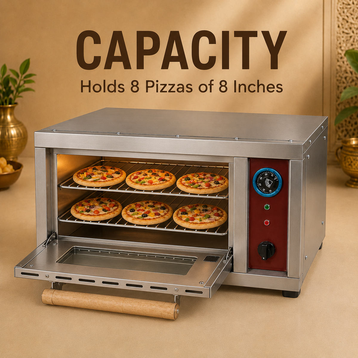 Electric Pizza Oven 18 × 24 – 2 Shelf, 10 Pizza Capacity - product view 6