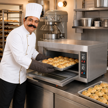 1 Deck 2 Tray Electric Stone Baking Oven – 34 × 24 Inch, 6.6 kW - product view 4