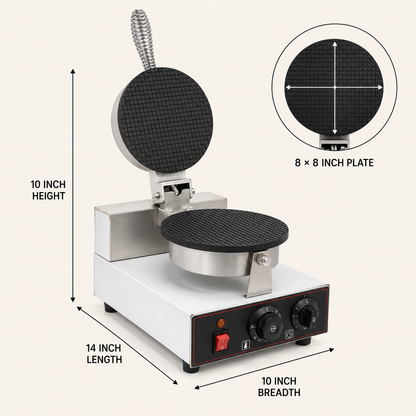 Round Electric Waffle Cone Maker - product view 3