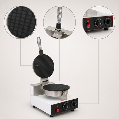 Round Electric Waffle Cone Maker - product view 5