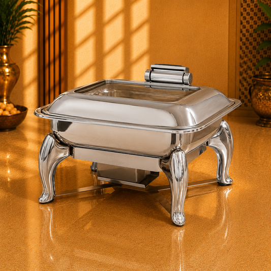 8 ltr Rectangle Stainless Steel Chafing Dish – Commercial Food Warmer