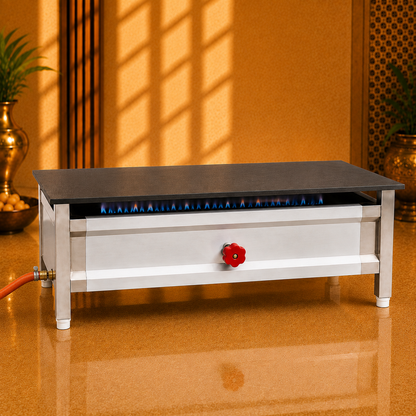 Table Top Dosa Bhatti 30 × 15 Inch – Commercial LPG Griddle - product view 2