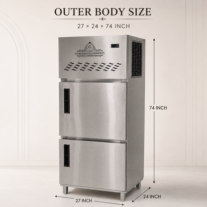 Commercial 2-Door Vertical Refrigerator – 450 L, Stainless Steel - product view 3
