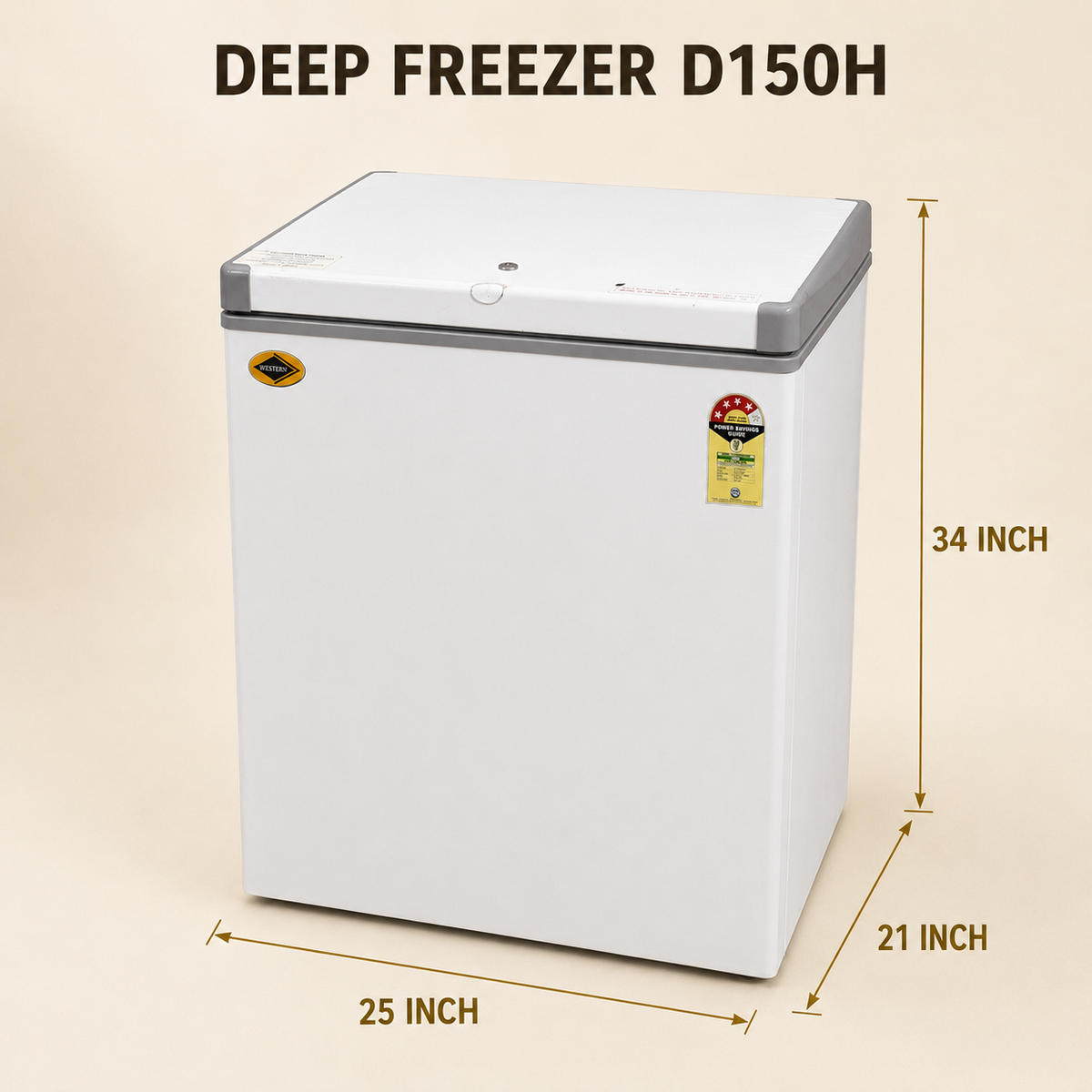Commercial Deep Freezer D150H – 150 L Gross, 4 Star - product view 3